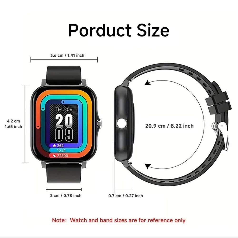 Smart Watch Waterproof Call Answer Fitness Tracker iPhone Android Men Women - Picture 5 of 10
